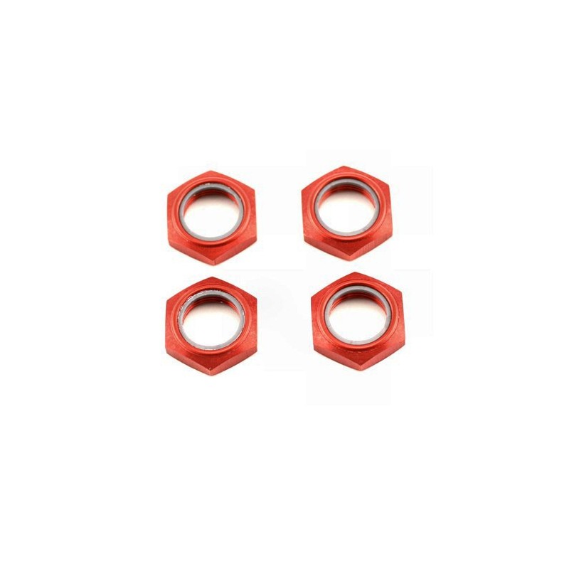 KY-IFW336R Dadi Ruota Alluminio Rosso Con Nylon (4)